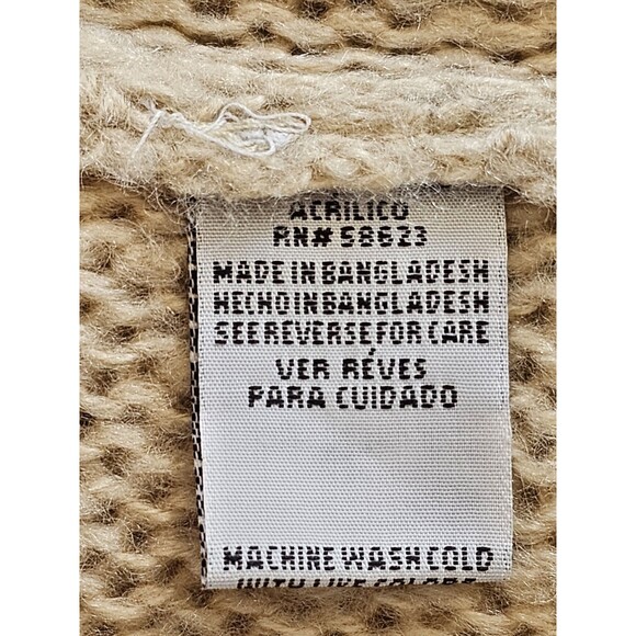 Christine Gerard Textured Knit Sweater Womens Size Medium Beige Long Sleeve - Picture 6 of 7